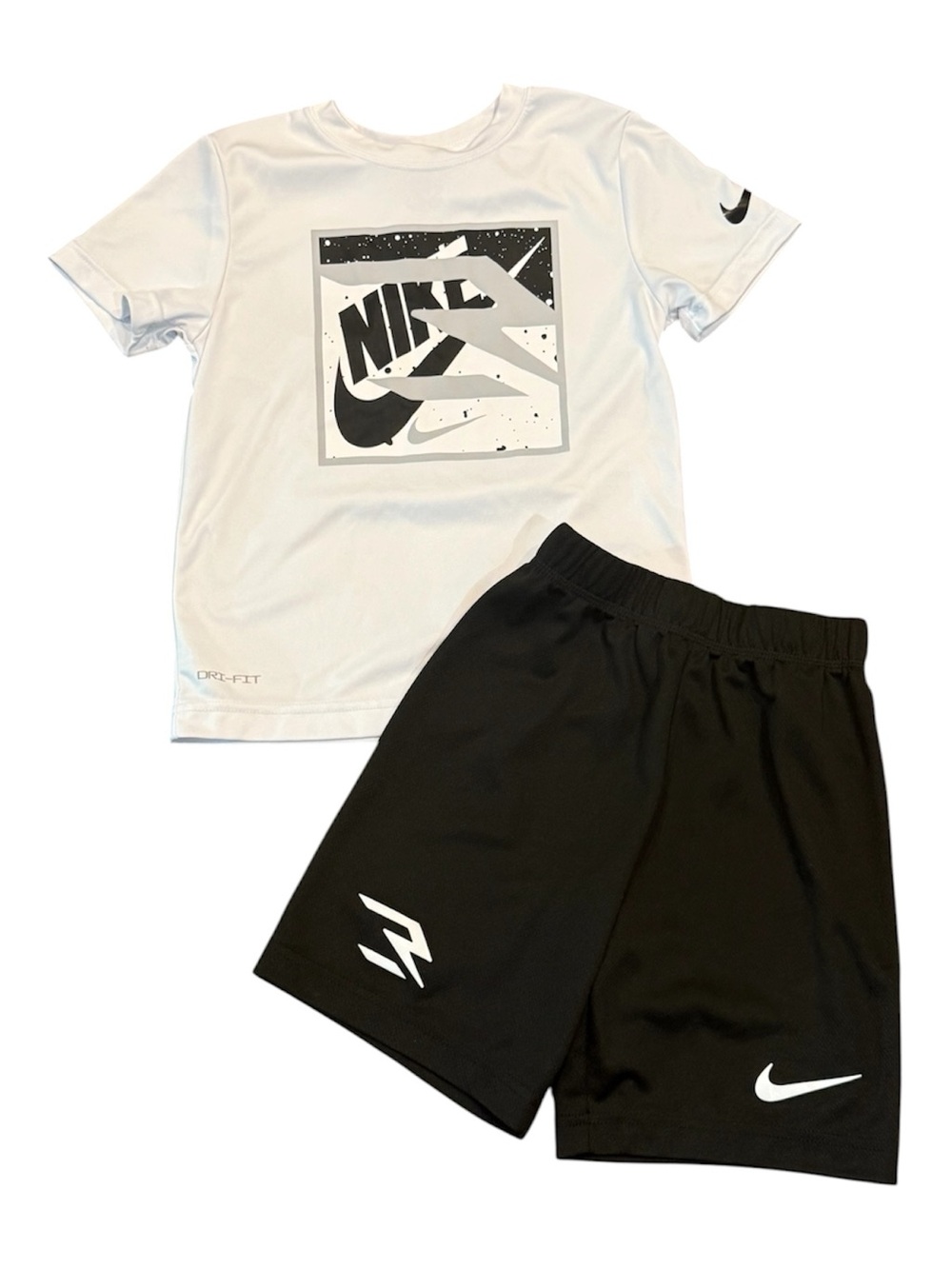 Nike 3BRAND Dri-Fit White & Black Athletic Set